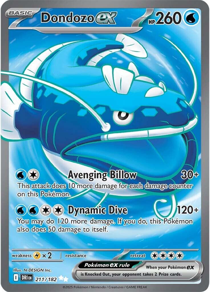 Destined Rivals Dondozo ex Pokémon card